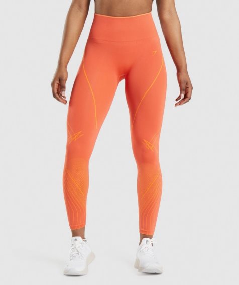 Women's Gymshark Apex Seamless High Rise Leggings Orange | NZ 7WIEVM